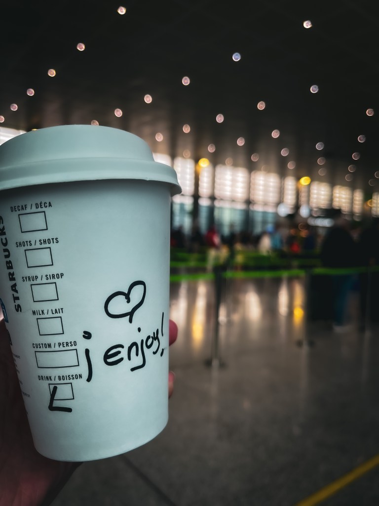Take away coffee at Malaga airport